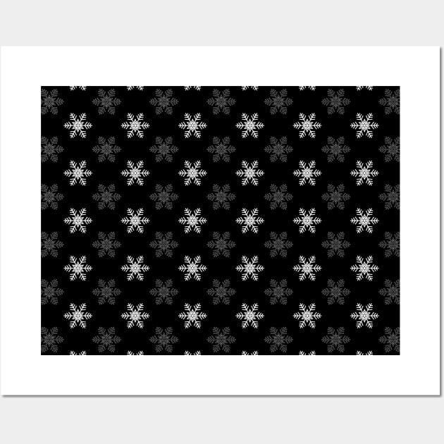 Snowflake Pattern | Black and White | Wall Art by Eclectic At Heart